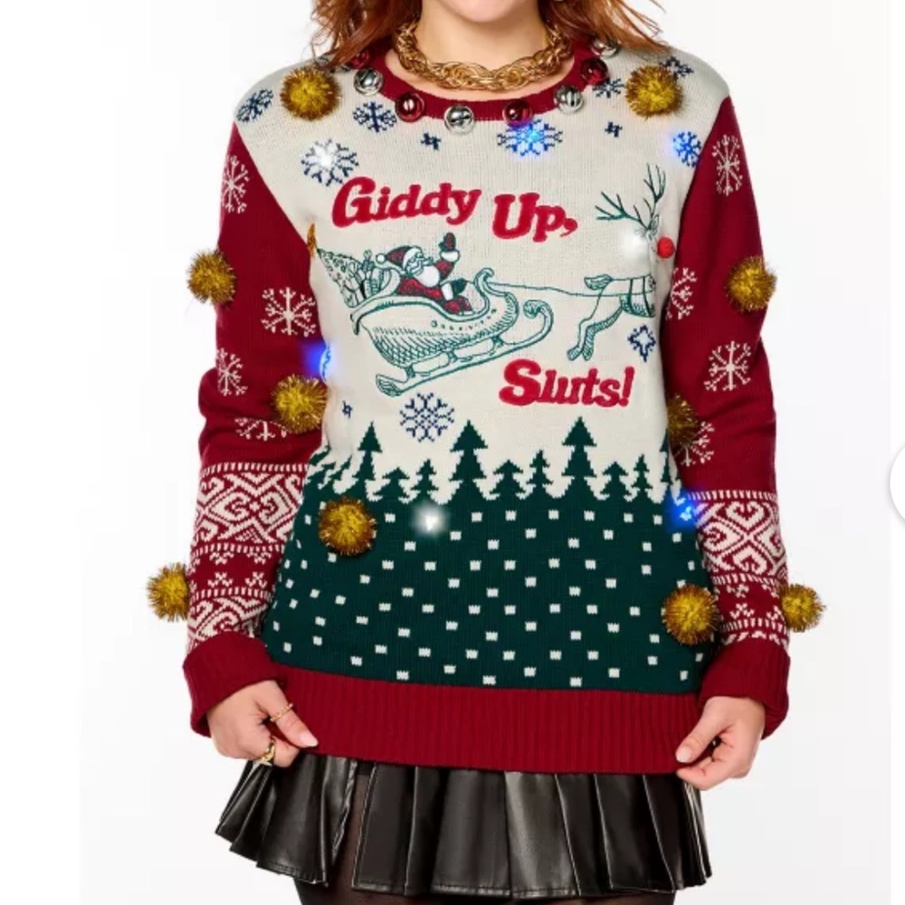 NWOT unisex medium Funny Christmas sweater